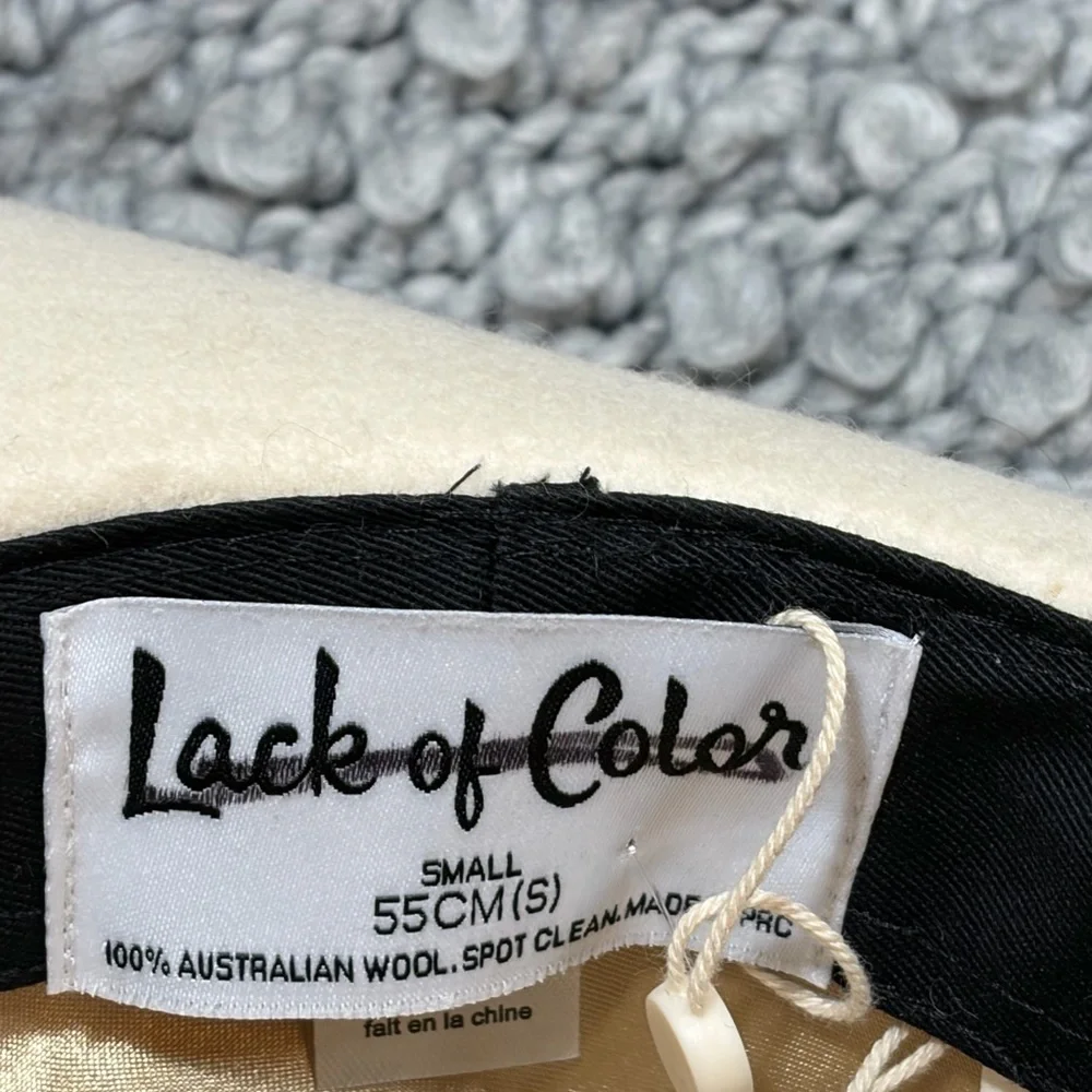 Lack Of Color NWOT White Felt Fedora with Multicolor Scarf Band Size S